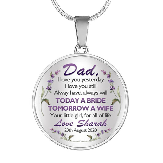 Dad I Love You Still Custom Name Custom Date Necklace