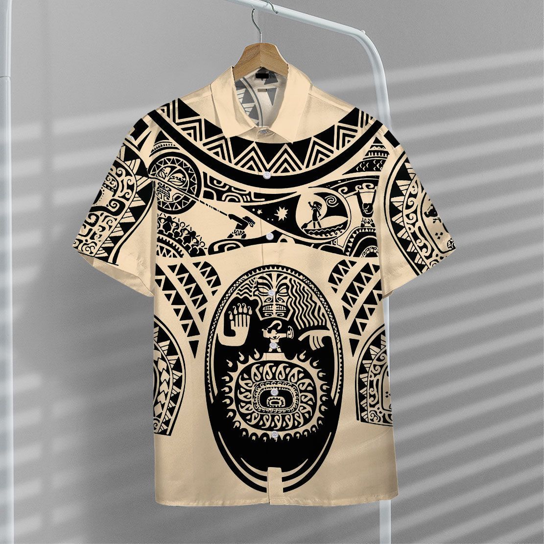 Gearhuman 3D A Demigod Of Hawaii Tatto Hawaii Shirt ZK0207214 Short Sleeve Shirt