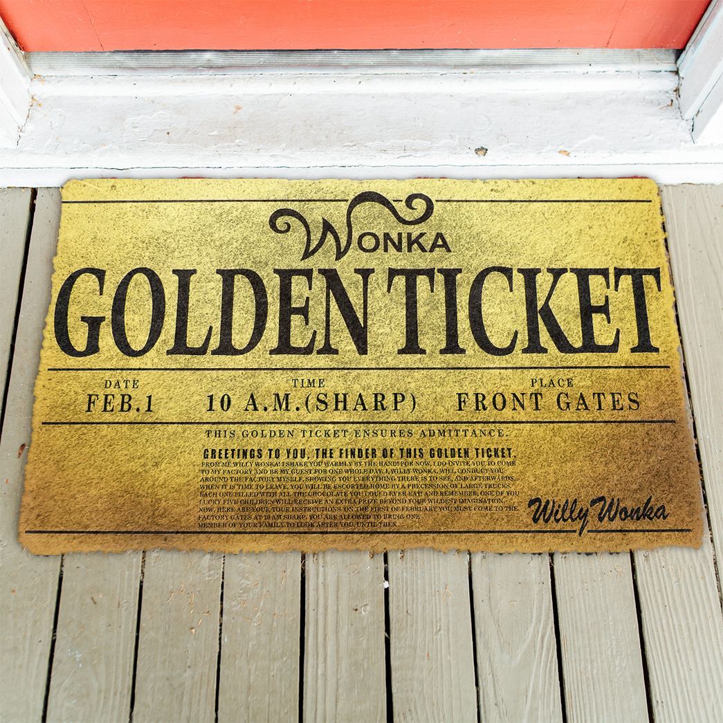 Gearhuman 3D A Top Chocolate Factory Visit Ticket Doormat ZK1006218 Doormat
