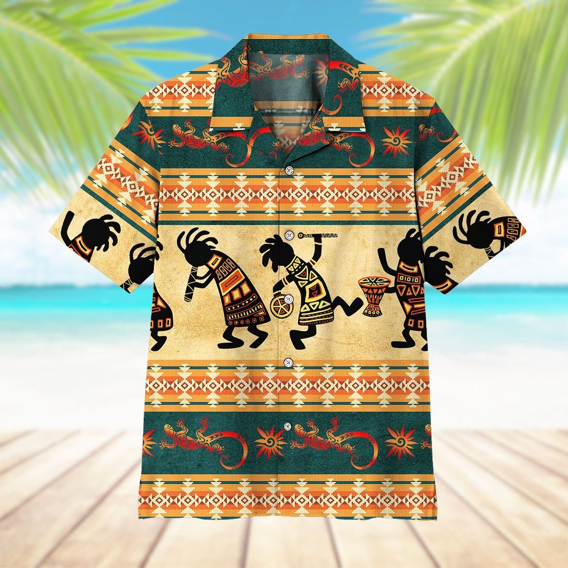 Gearhuman 3D American Native Hawaii Shirt ZK1705213 Hawai Shirt