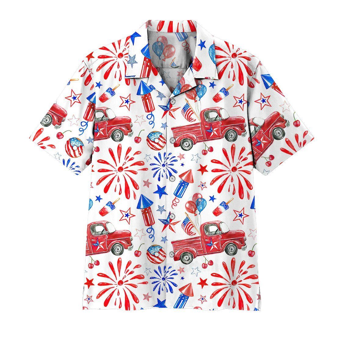 Gearhuman 3D 4th Of July Celebration Hawaii Shirt ZK1106217 Hawai Shirt Short Sleeve Shirt S 