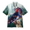 Gearhuman 3D American Eagle And Dog Hawaii Shirt ZK2204215 Hawai Shirt Short Sleeve Shirt S 